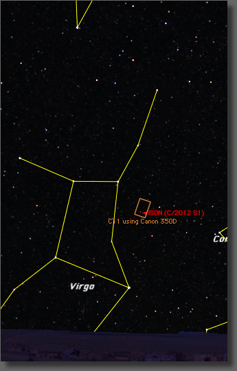 Region near Comet Ison